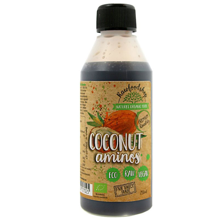 Kokos Aminos ØKO 250ml i gruppen Råvarer & Drikke / Spisekammer / Smagssætning / Soja & Saucer hos Rawfoodshop Scandinavia AB (1731)