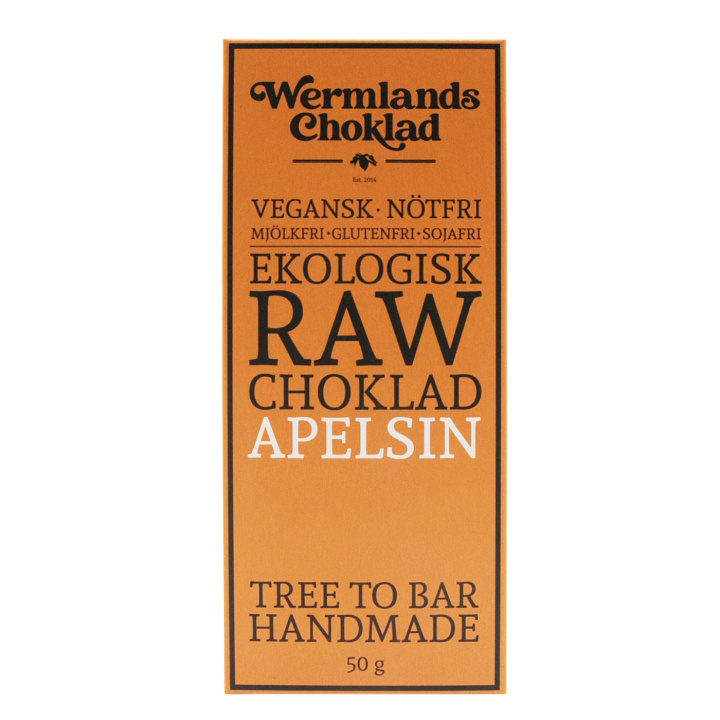 Wermlandschoklad Appelsin ØKO 50g i gruppen Råvarer & Drikke / Slik & Chokolade / Chokolade og Bars hos Rawfoodshop Scandinavia AB (1814X10)