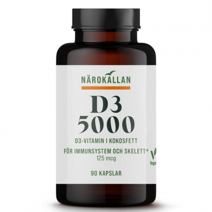 D3 5000, 90kapsler i gruppen Kosttilskud / Vitaminer / Vitamin D hos Rawfoodshop Scandinavia AB (1815)