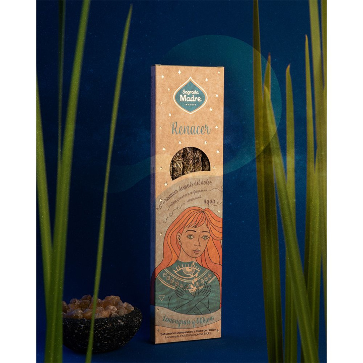 Vandelement Citrongræs & Frankincense røgelsespinde 6 stk i gruppen Hjem & Sjæl / Stemning & duft / Røgelse hos Rawfoodshop Scandinavia AB (182-01)