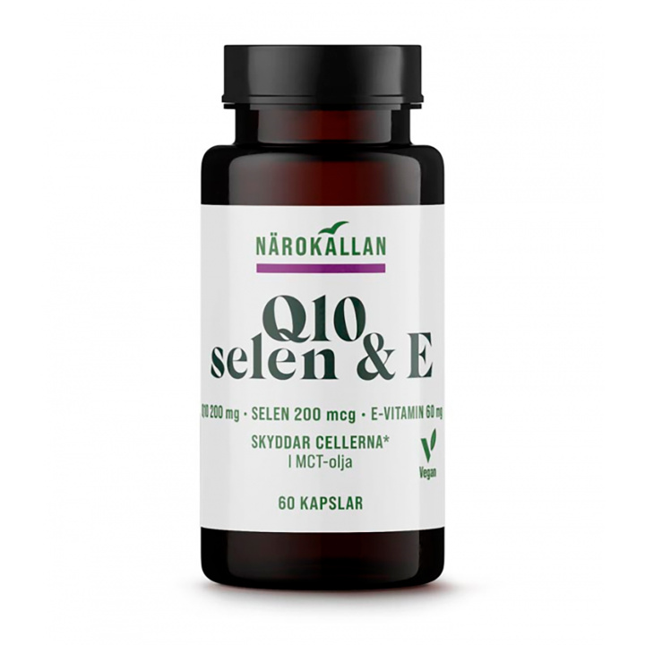 Q10 200 mg + Selen + E 60 Kaps i gruppen Kosttilskud / Vitaminer / Enkelte vitaminer hos Rawfoodshop Scandinavia AB (1821)