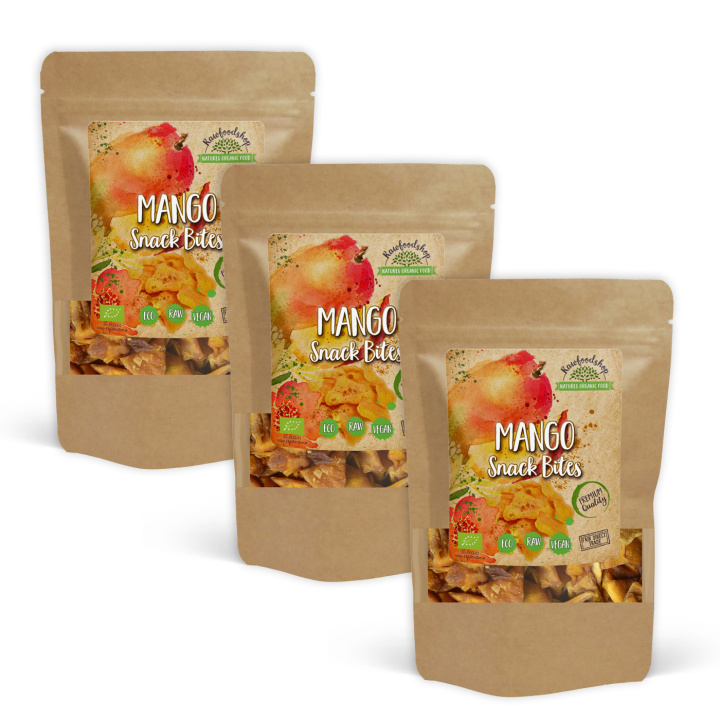 Mango Snackstykker ØKO 100g x 3 pakker i gruppen Råvarer & Drikke / Frugt & Frugtpulver / Mango hos Rawfoodshop Scandinavia AB (18223100-SET3)