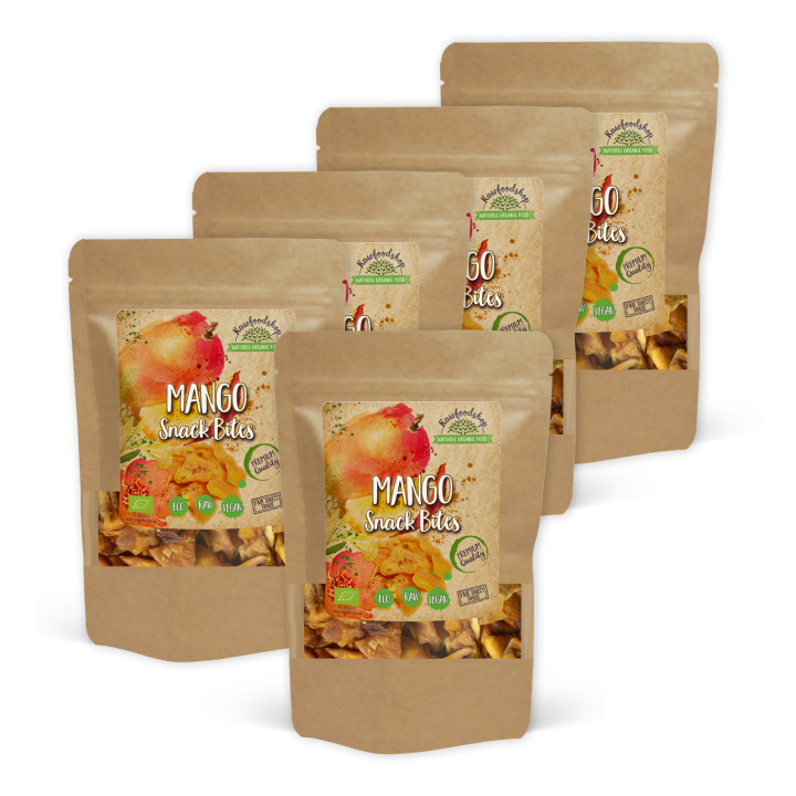 Mango Snackstykker ØKO 100g x 5 pakker i gruppen Råvarer & Drikke / Frugt & Frugtpulver / Mango hos Rawfoodshop Scandinavia AB (18223100-SET5)