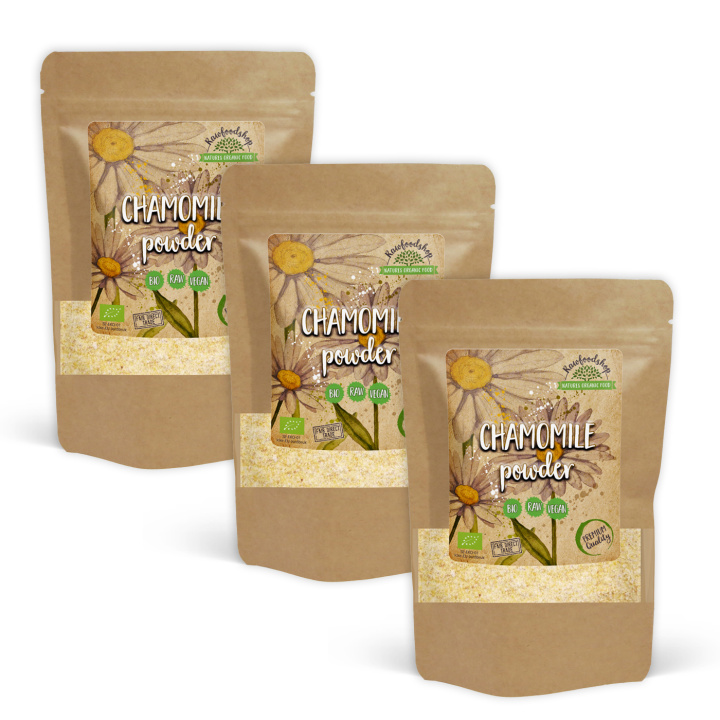 Kamomillajauhe LUOMU 125 g x 3 pakker i gruppen Råvarer & Drikke / Helsekost / Grønne Pulvere hos Rawfoodshop Scandinavia AB (1862125-SET3)