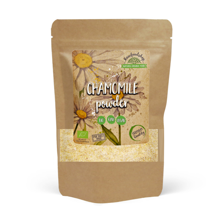 Kamomillajauhe LUOMU 125 g i gruppen Råvarer & Drikke / Helsekost / Grønne Pulvere hos Rawfoodshop Scandinavia AB (1862125)