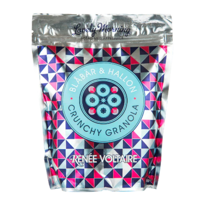 Crunchy Granola Hindbær & Blåbær 500g i gruppen Råvarer & Drikke / Spisekammer / Granola & Grød hos Rawfoodshop Scandinavia AB (1953)