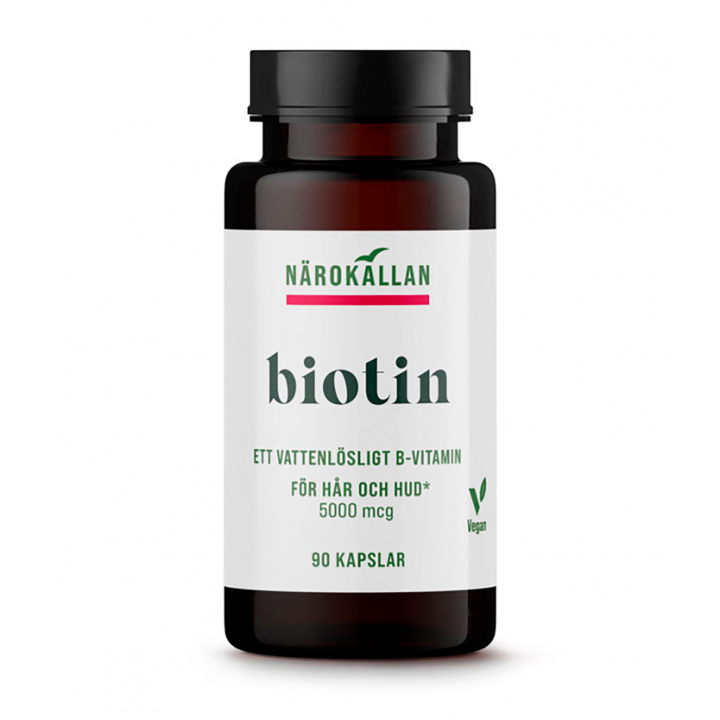 Biotin 5000mcg 90 kapsler i gruppen Kosttilskud / Vitaminer / Vitamin B hos Rawfoodshop Scandinavia AB (1979)