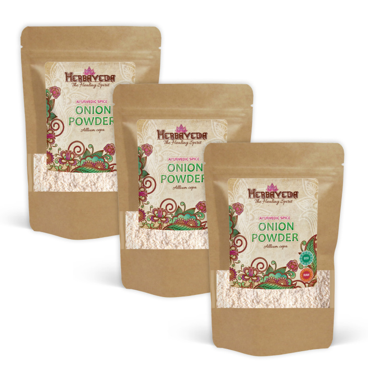 Løgpulver ØKO 100g x 3 pakker i gruppen Råvarer & Drikke / Spisekammer / Krydderier & Salt hos Rawfoodshop Scandinavia AB (20157041-SET3)