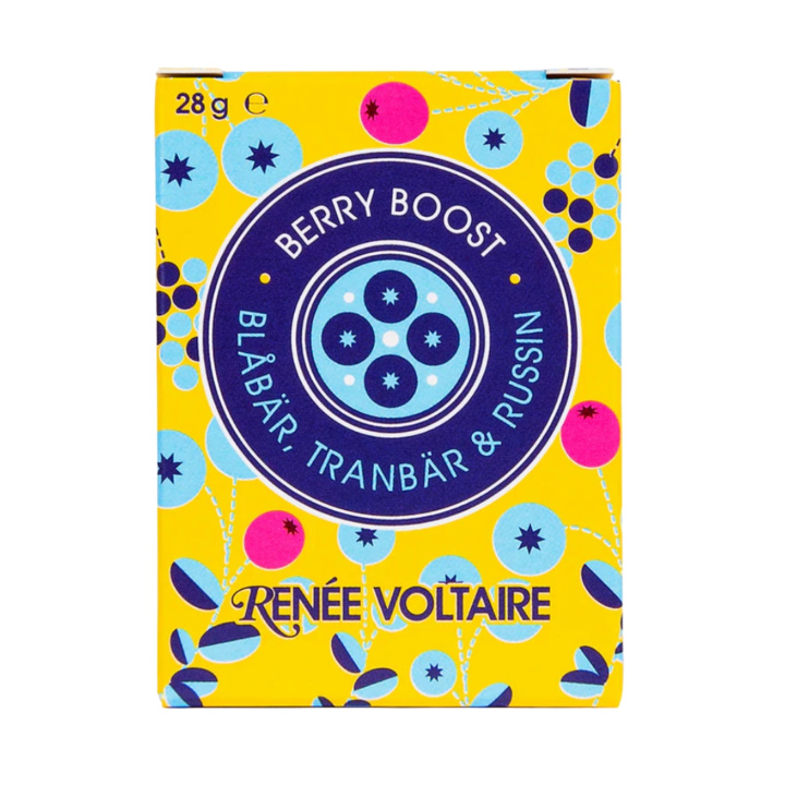 Berry Boost Blåbær, Tranebær & Rosiner 6x28g i gruppen Råvarer & Drikke / Slik & Chokolade / Snacks hos Rawfoodshop Scandinavia AB (2052)