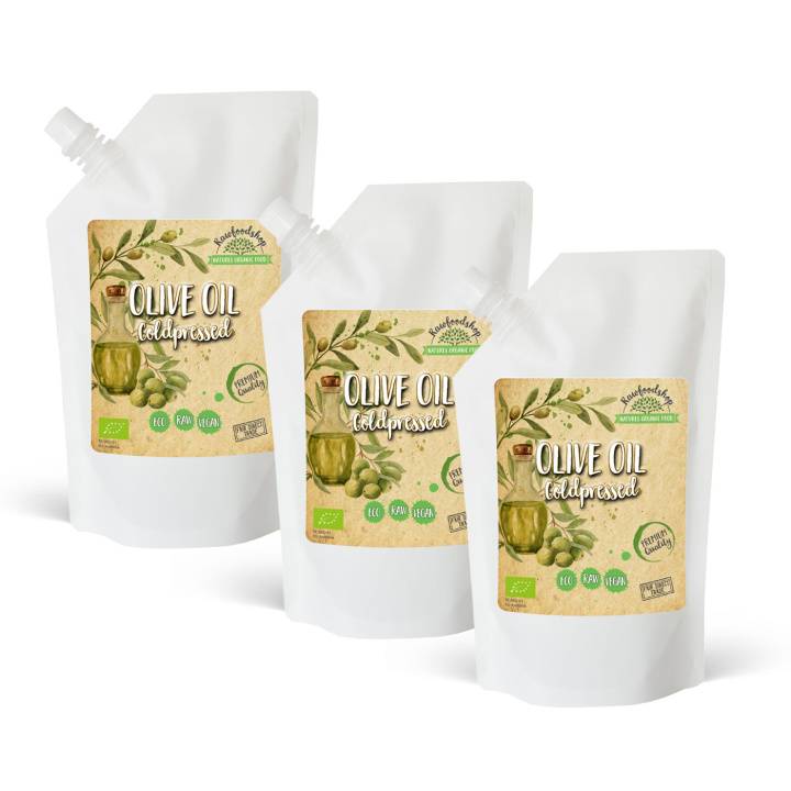 Olivenolie koldpresset ØKO 500ml x 3 pakker i gruppen Hud & Krop / Naturlig DIY / Vegetabilske Olier hos Rawfoodshop Scandinavia AB (2101233-SET3)