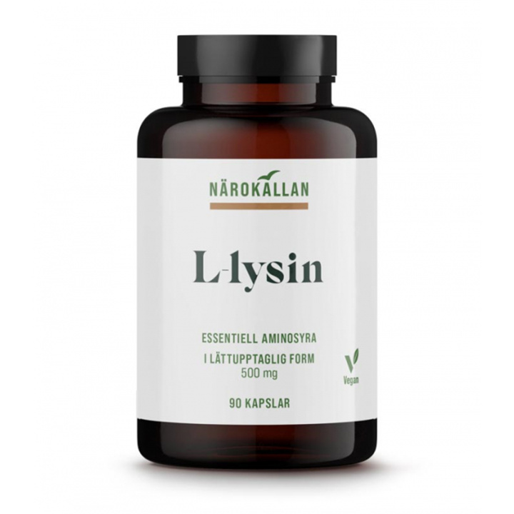 L-lysin 90 kaps i gruppen Kosttilskud / Proteiner & Aminosyrer / Aminosyrer hos Rawfoodshop Scandinavia AB (2126)