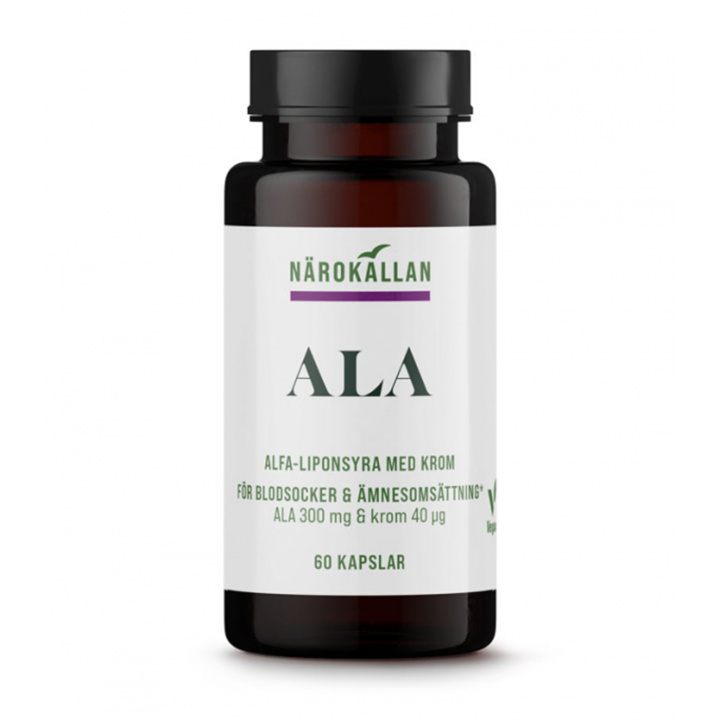 ALA Alfa-liponsyre 60kaps i gruppen Kosttilskud / Andre kosttilskud / Specialtilskud hos Rawfoodshop Scandinavia AB (2135)