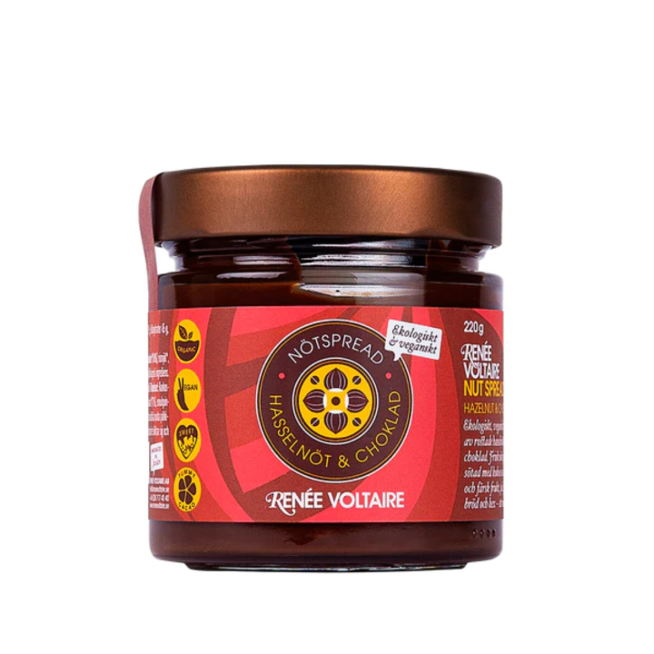 Nøddesmørepålæg Hasselnød & Chokolade ØKO 220g i gruppen Råvarer & Drikke / Spisekammer / Smør & Cremede Smørepålæg hos Rawfoodshop Scandinavia AB (2148-1)