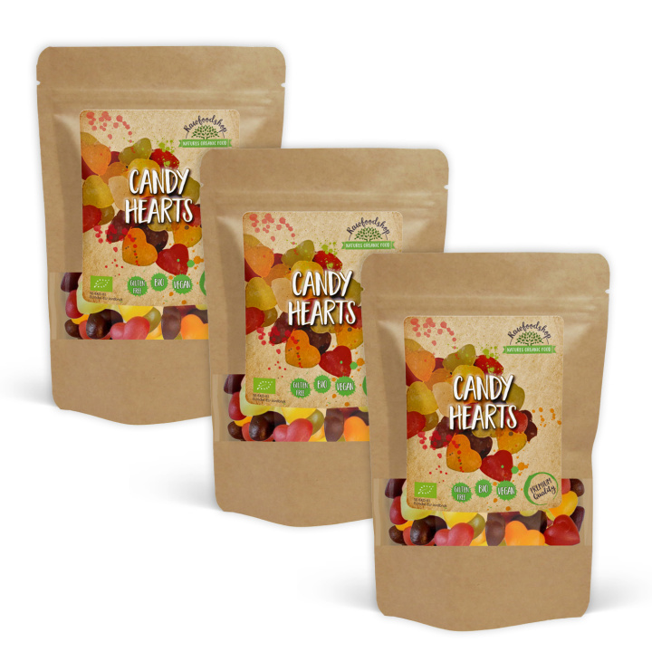 Slikhjerter ØKO 100g x 3 pakker i gruppen Råvarer & Drikke / Slik & Chokolade / Slik hos Rawfoodshop Scandinavia AB (221891-SET3)
