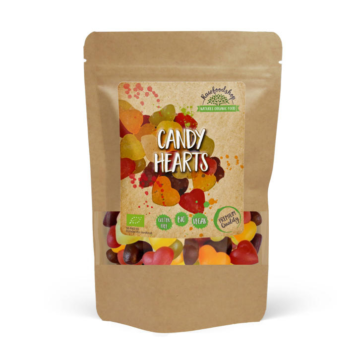 Slikhjerter ØKO 100g i gruppen Råvarer & Drikke / Slik & Chokolade / Slik hos Rawfoodshop Scandinavia AB (221891)