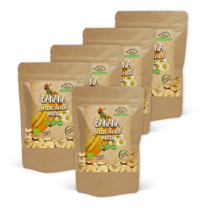 Frysetørret Banan i Stykker ØKO 100g x 5 pakker i gruppen Råvarer & Drikke / Frugt & Frugtpulver / Banan hos Rawfoodshop Scandinavia AB (22371100-SET5)