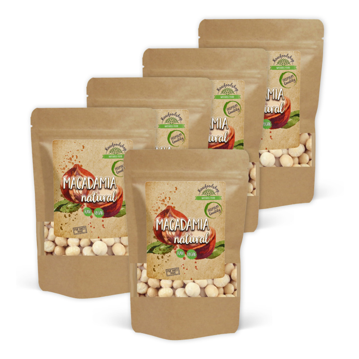 Macadamianødder Premium RAW 1kg x 5 pakker i gruppen Råvarer & Drikke / Nødder / Macadamia hos Rawfoodshop Scandinavia AB (224101-SET5)
