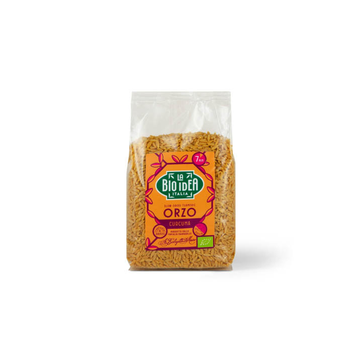Orzo Gurkemeje & Sort Peber ØKO 400g i gruppen Råvarer & Drikke / Spisekammer / Pasta & Nudler hos Rawfoodshop Scandinavia AB (23202)