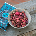 Hindbær & Blåbær i Hvid Bærchokolade ØKO 45g