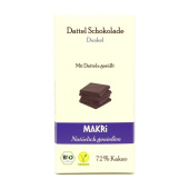 Makri - Mørk Dadelchokolade 72% ØKO 85g