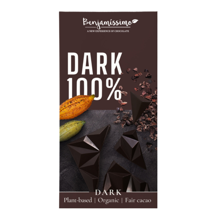 Benjamissimo Mørk 100% ØKO 60g i gruppen Råvarer & Drikke / Slik & Chokolade / Chokolade og Bars hos Rawfoodshop Scandinavia AB (2889)