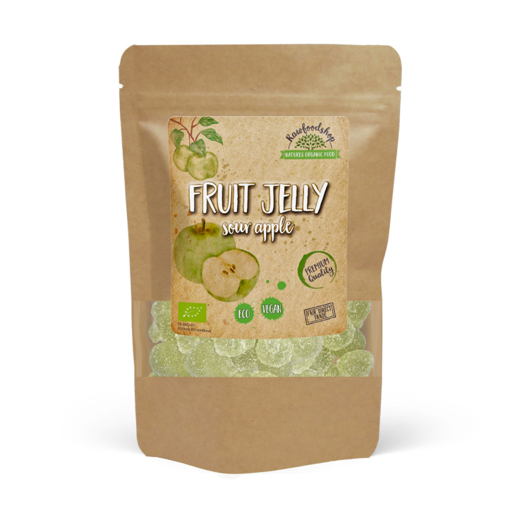 Frugtgelé Sur æble ØKO 100g i gruppen Råvarer & Drikke / Slik & Chokolade / Slik hos Rawfoodshop Scandinavia AB (29145-100)