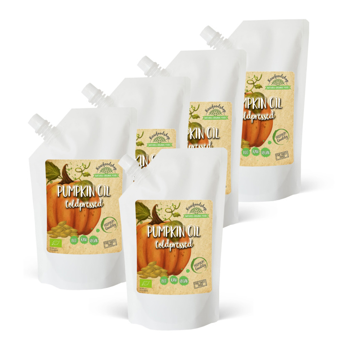 Græskarfrøolie koldpresset ØKO 500ml x 5 pakker i gruppen Hud & Krop / Naturlig DIY / Vegetabilske Olier hos Rawfoodshop Scandinavia AB (300463-SET5)