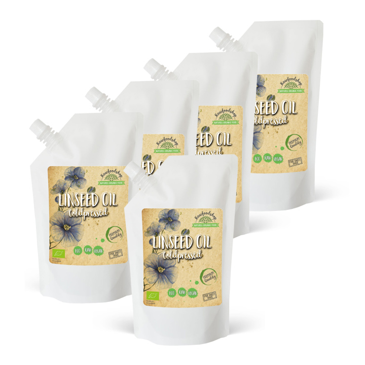 Hørfrøolie ØKO 1000ml x 5 pakker i gruppen Hud & Krop / Naturlig DIY / Vegetabilske Olier hos Rawfoodshop Scandinavia AB (3121203-SET5)