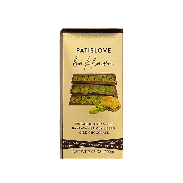 Dubai Chokolade med pistacie & baklava 200 g i gruppen Råvarer & Drikke / Slik & Chokolade / Dubai-chokolade hos Rawfoodshop Scandinavia AB (35004261)