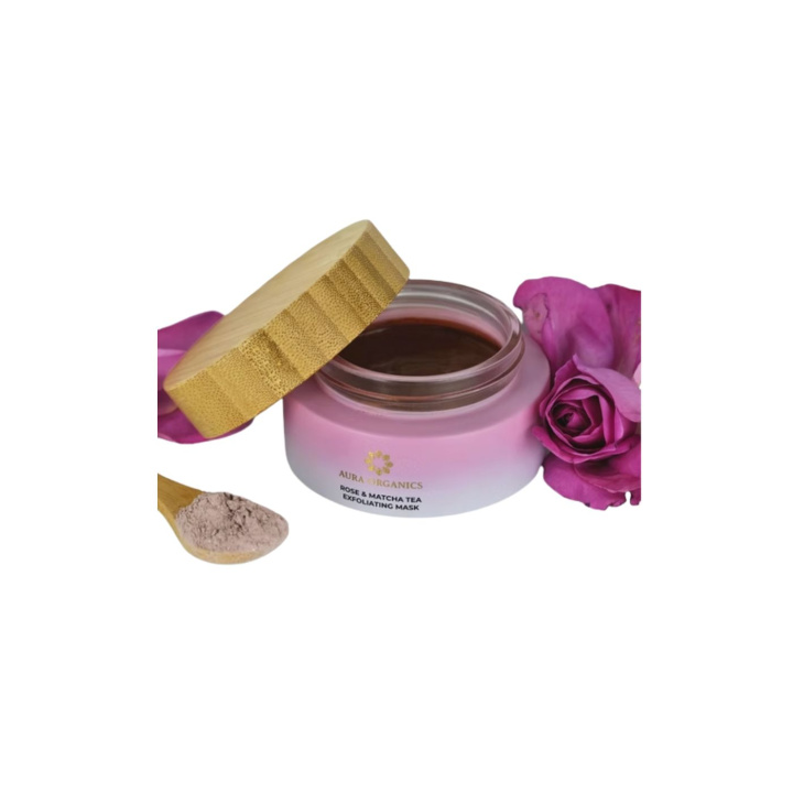 Ansigtsmaske Rose & Matcha Helende 50 ml i gruppen Hud & Krop / Ansigt / Ansigtsmaske hos Rawfoodshop Scandinavia AB (36218547)