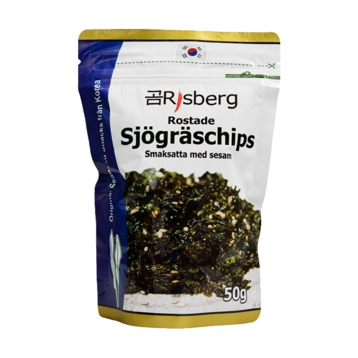 Tangchips Sesam 50g i gruppen Råvarer & Drikke / Spisekammer / Bouillon & Miso hos Rawfoodshop Scandinavia AB (381)