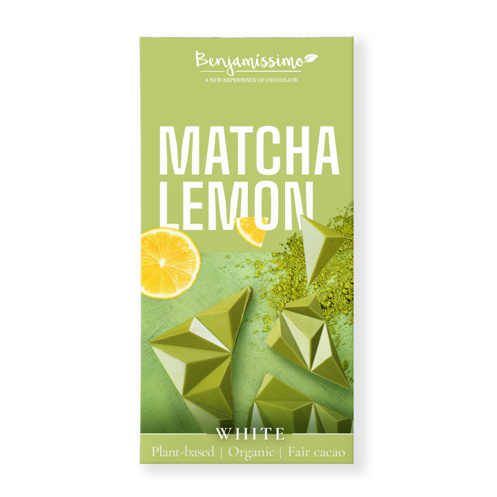 Chokolade Hvid Matcha & Citron ØKO 60g i gruppen Råvarer & Drikke / Slik & Chokolade hos Rawfoodshop Scandinavia AB (3920)