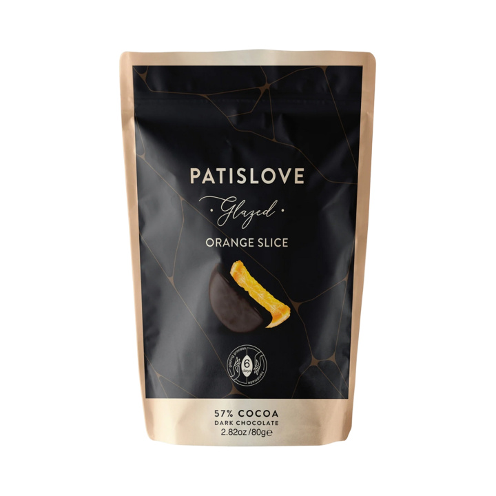 Appelsinskiver i Mørk Chokolade 80 g i gruppen Råvarer & Drikke / Slik & Chokolade / Snacks hos Rawfoodshop Scandinavia AB (40002485)