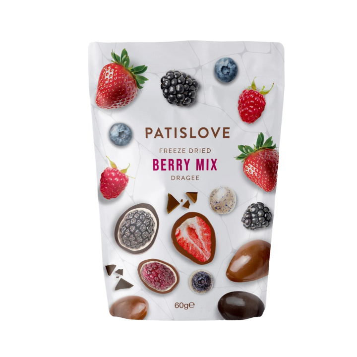 Frysetørret Bærmix i Mælkechokolade 80 g i gruppen Råvarer & Drikke / Slik & Chokolade / Snacks hos Rawfoodshop Scandinavia AB (40002527)