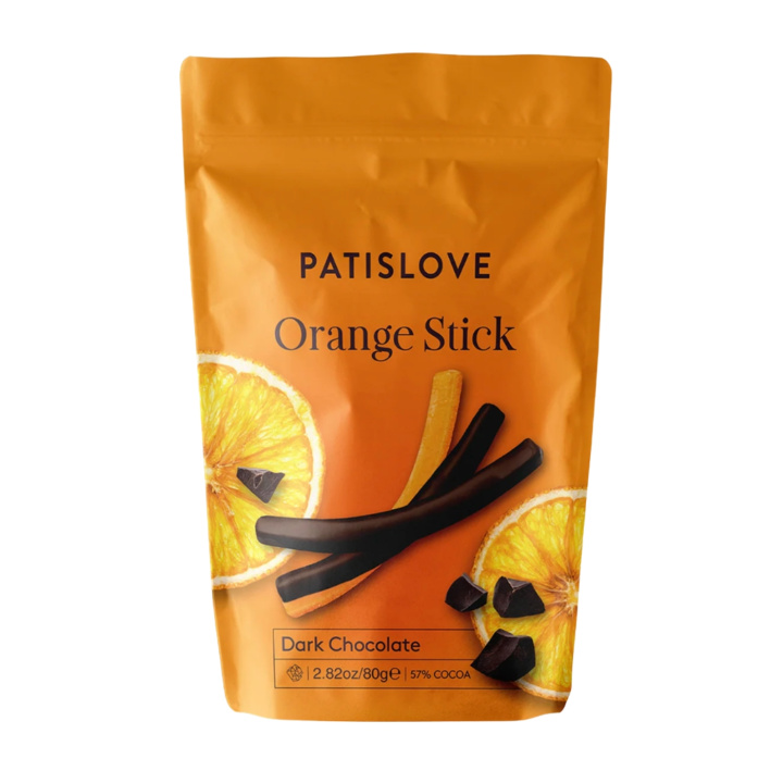 Appelsinsticks i Mørk Chokolade 80 g i gruppen Råvarer & Drikke / Slik & Chokolade / Slik hos Rawfoodshop Scandinavia AB (40002566)