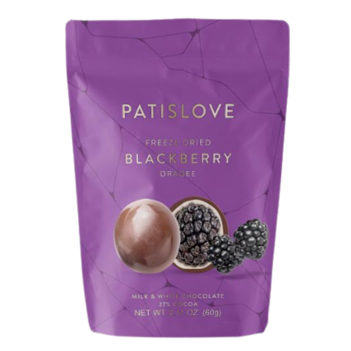 Frysetørrede Brombær i Mælke- og Hvid Chokolade 60 g i gruppen Råvarer & Drikke / Slik & Chokolade / Slik hos Rawfoodshop Scandinavia AB (40002616)