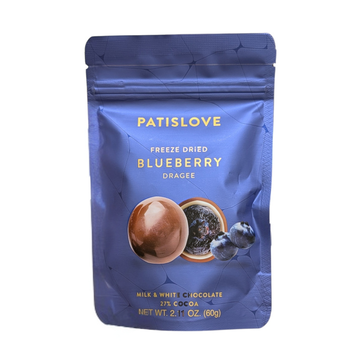 Frysetørrede blåbær i mælke- og hvid chokolade 60 g i gruppen Råvarer & Drikke / Frugt & Frugtpulver / Blåbær hos Rawfoodshop Scandinavia AB (40002617)