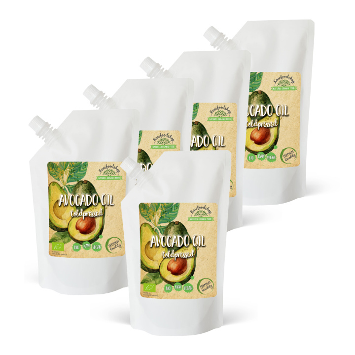 Avokadoolie ØKO 500 ml x 5 pakker i gruppen Hud & Krop / Naturlig DIY / Vegetabilske Olier hos Rawfoodshop Scandinavia AB (401383-SET5)