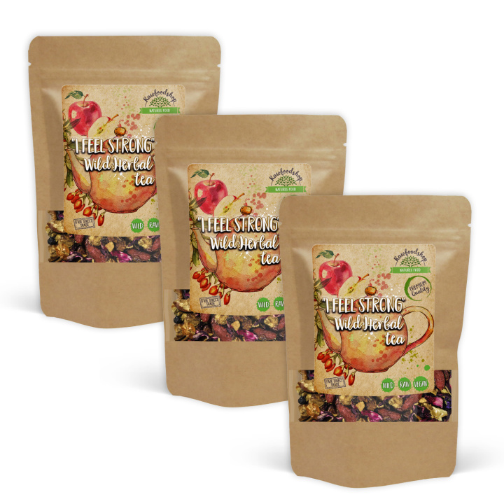 I Feel Strong Vild Urtete 100g x 3 pakker i gruppen Råvarer & Drikke / Drikkevarer / Te hos Rawfoodshop Scandinavia AB (40193-SET3)