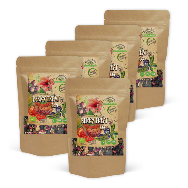 Berry Treat Te ØKO 100g x 5 pakker i gruppen Råvarer & Drikke / Drikkevarer / Te hos Rawfoodshop Scandinavia AB (40231-SET5)