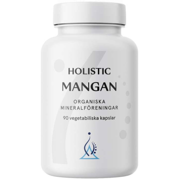 Holistic Mangan 90 kaps i gruppen Kosttilskud / Mineraler / Andre mineraler hos Rawfoodshop Scandinavia AB (4064)