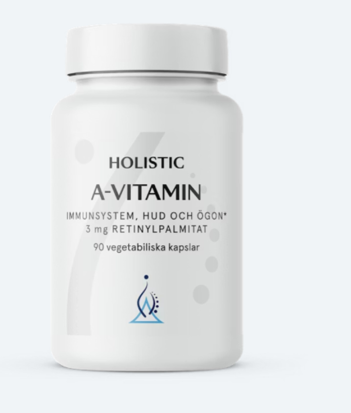 Holistic A-vitamiini 3 mg 90 kapselia i gruppen Kosttilskud / Vitaminer / Andre vitaminer hos Rawfoodshop Scandinavia AB (41150)