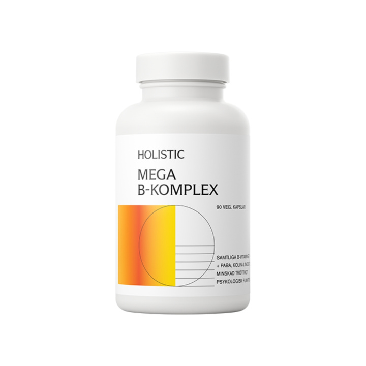 Holistic Mega B-Komplex 90kaps i gruppen Kosttilskud / Vitaminer / Vitamin B hos Rawfoodshop Scandinavia AB (4123)