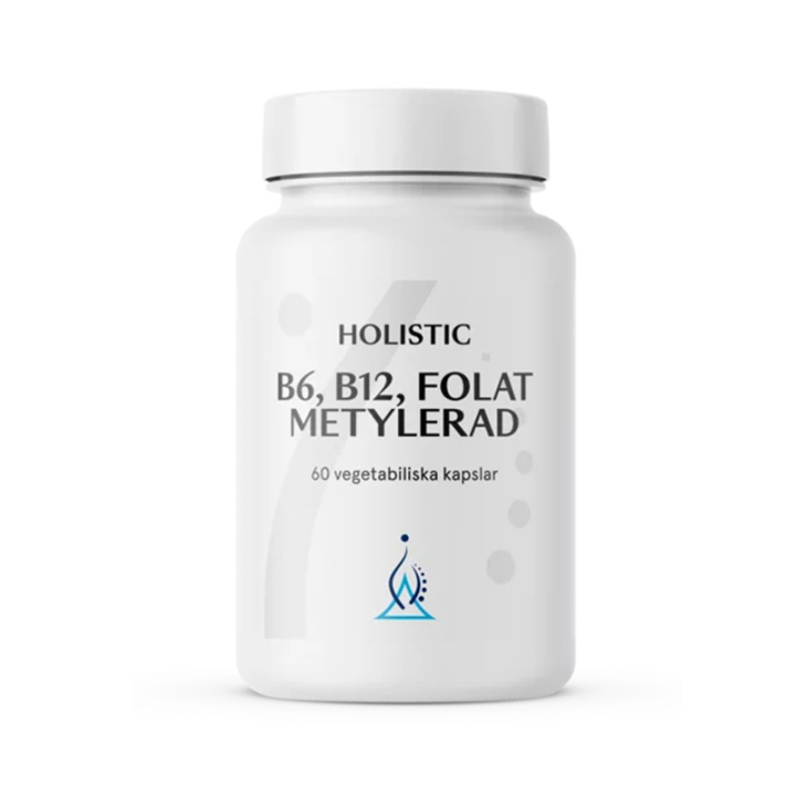 Holistic B6, B12, Folat Metyleret 60 kaps i gruppen Kosttilskud / Vitaminer / Vitamin B hos Rawfoodshop Scandinavia AB (4126)