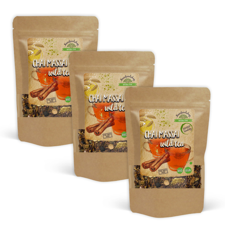 Chai Massai Vild Te 100g x 3 pakker i gruppen Råvarer & Drikke / Drikkevarer / Te hos Rawfoodshop Scandinavia AB (43077-SET3)