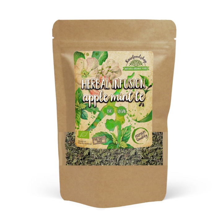 Ørtte Æble & Mynte 50 g i gruppen Råvarer & Drikke / Drikkevarer / Te hos Rawfoodshop Scandinavia AB (4312650)