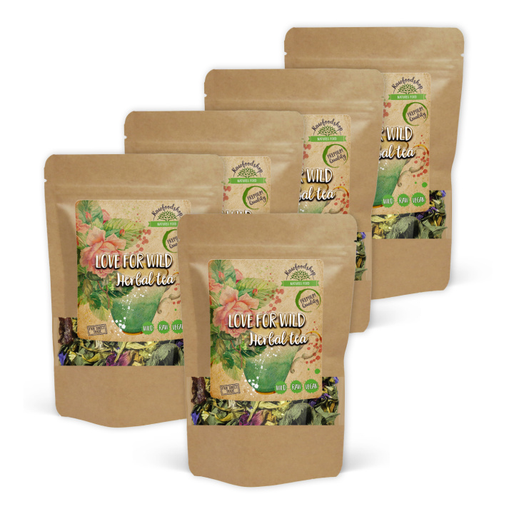 Love Herbs Vild Urtete 100g x 5 pakker i gruppen Råvarer & Drikke / Drikkevarer / Te hos Rawfoodshop Scandinavia AB (43197-SET5)