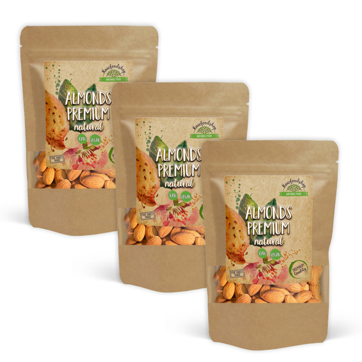 Mandler Premium RAW 1kg 3 pakker i gruppen Råvarer & Drikke / Nødder / Mandel hos Rawfoodshop Scandinavia AB (4404201-1-SET3)