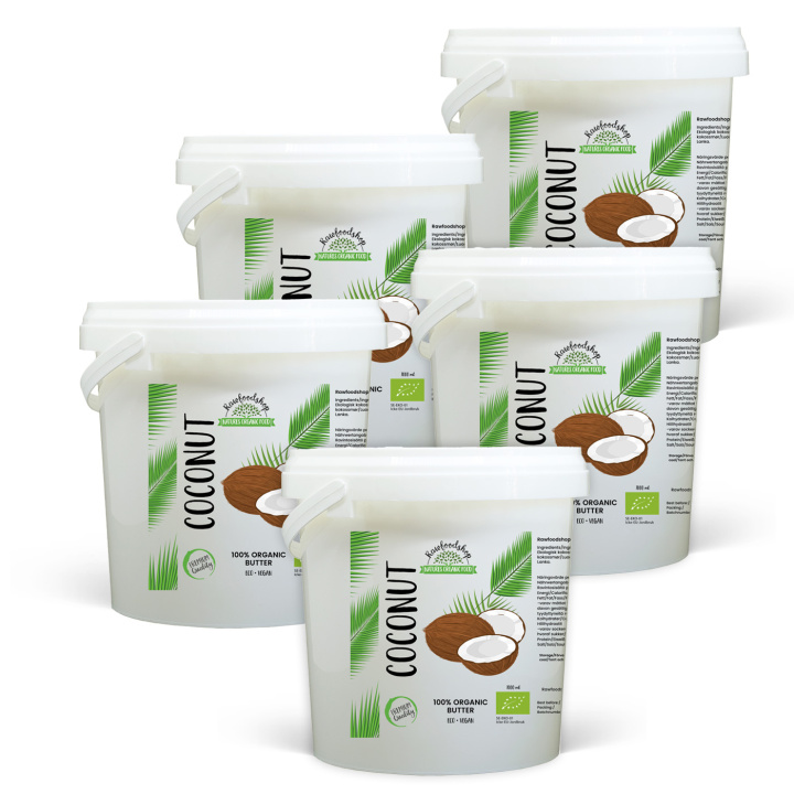 Kokosnøddesmør ØKO 1000ml x 5 dåser i gruppen Råvarer & Drikke / Nødder / Nøddesmør hos Rawfoodshop Scandinavia AB (46013FT1000-SET5)
