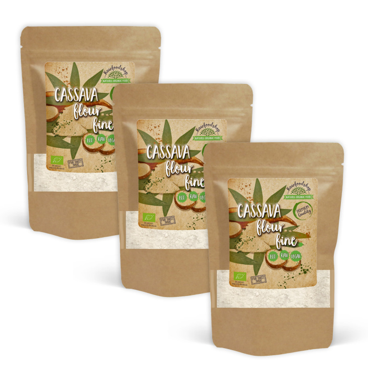 Cassava Mel Finmalet ØKO 500g x 3 pakker i gruppen Råvarer & Drikke / Bagning / Mel hos Rawfoodshop Scandinavia AB (501955-SET3)